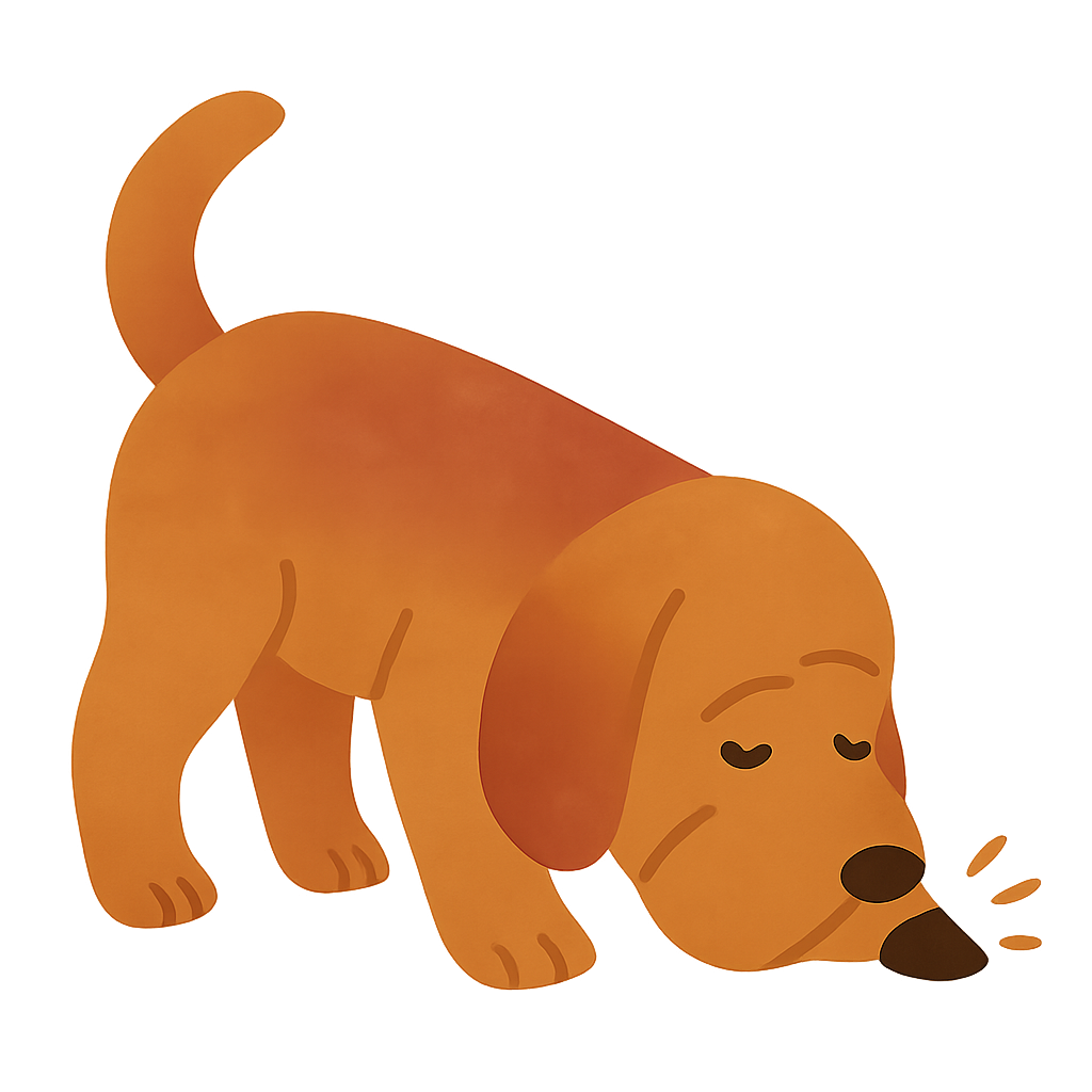 블러드하운드가 땅훑는 모습