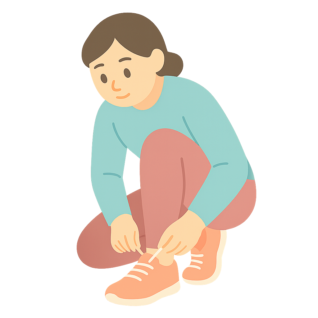 운동화 끈 묶는모습