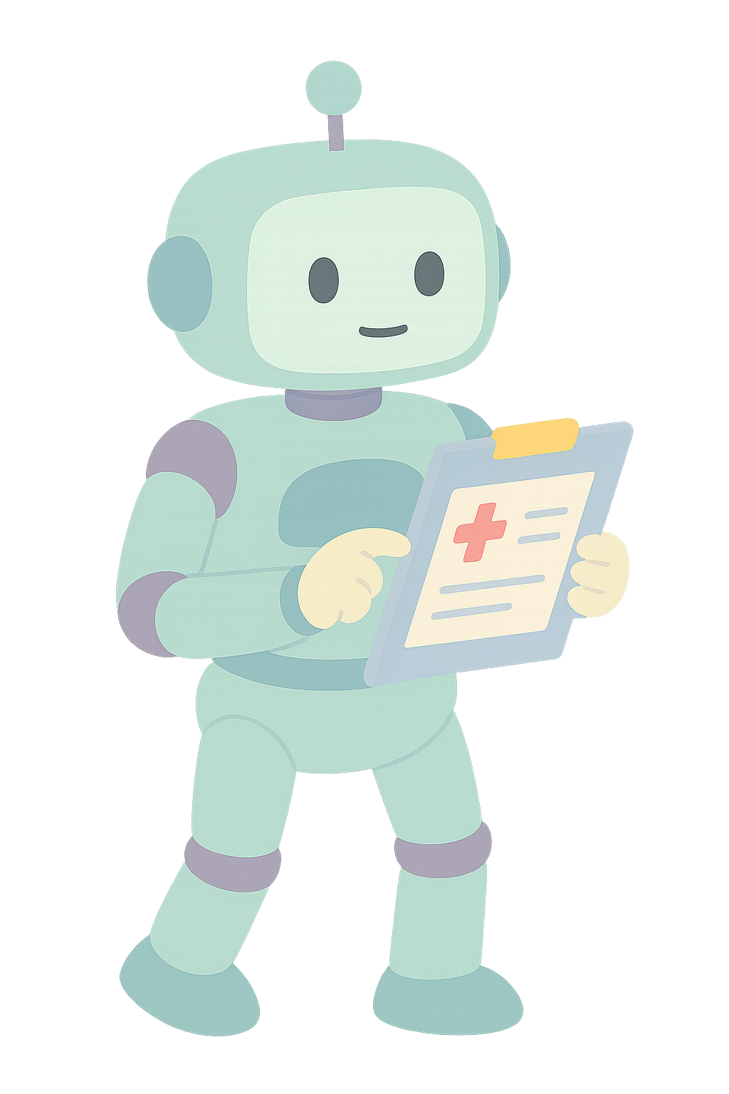 병원에서 환자기록을 보는로봇