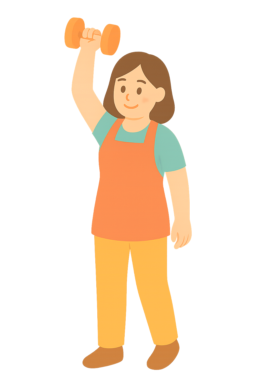 덤벨머리위로드는 모습