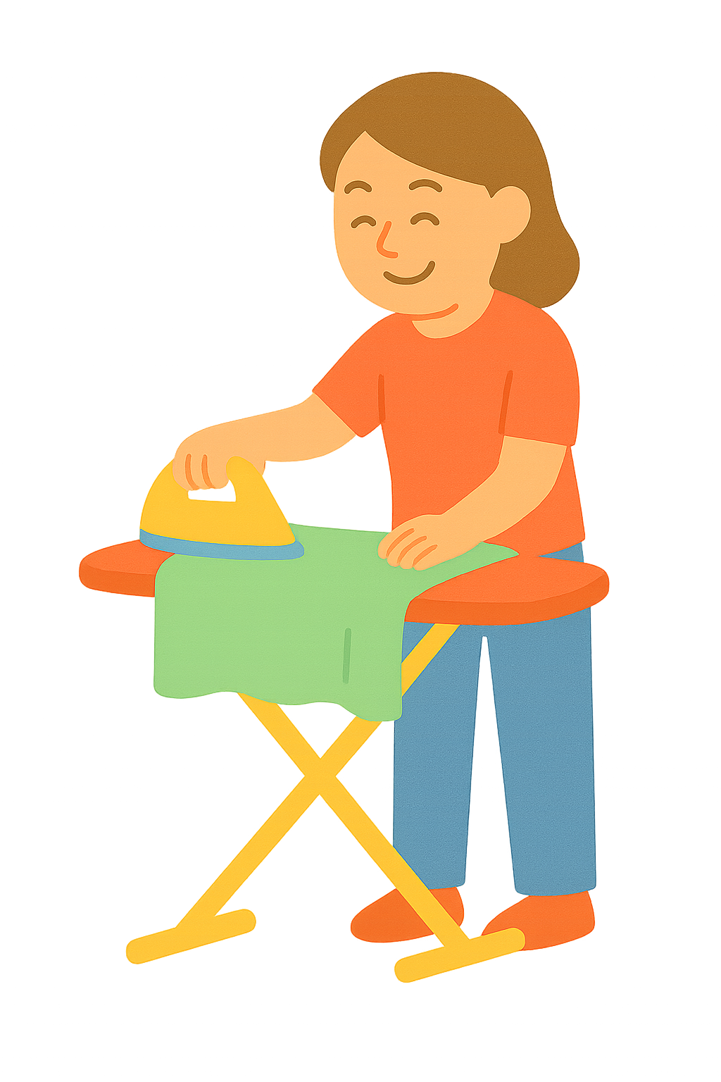 다림질하는 모습