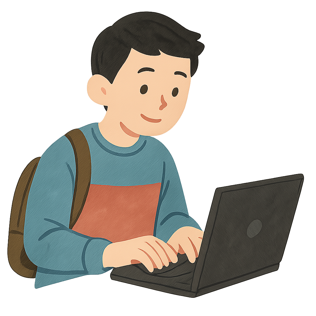 노트북으로 과제하는모습