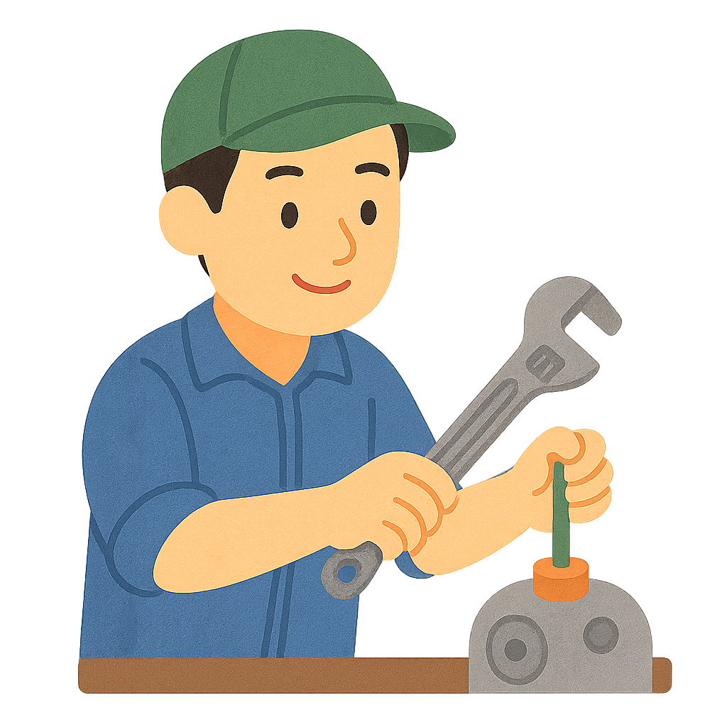 기계고치는 모습