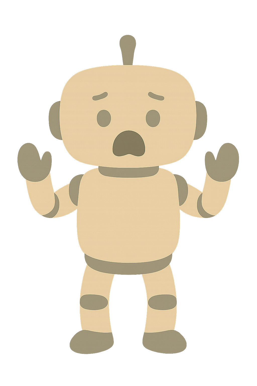 깜짝놀란 표정의 로봇