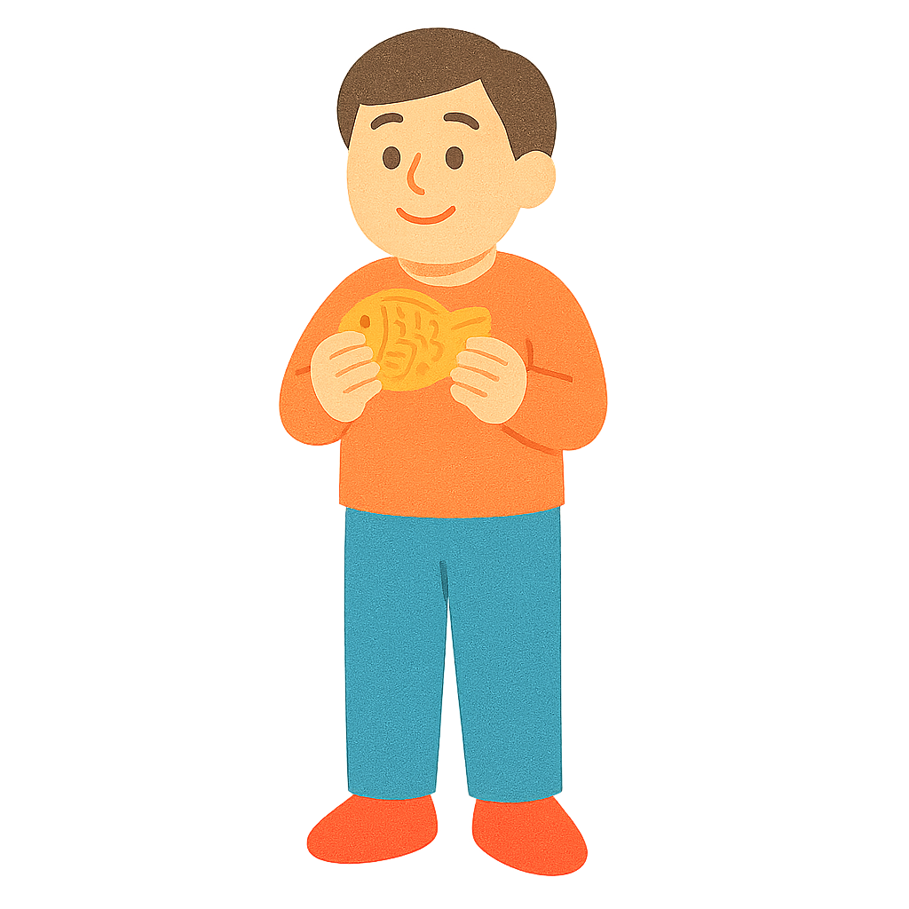 붕어빵들고있는 장면