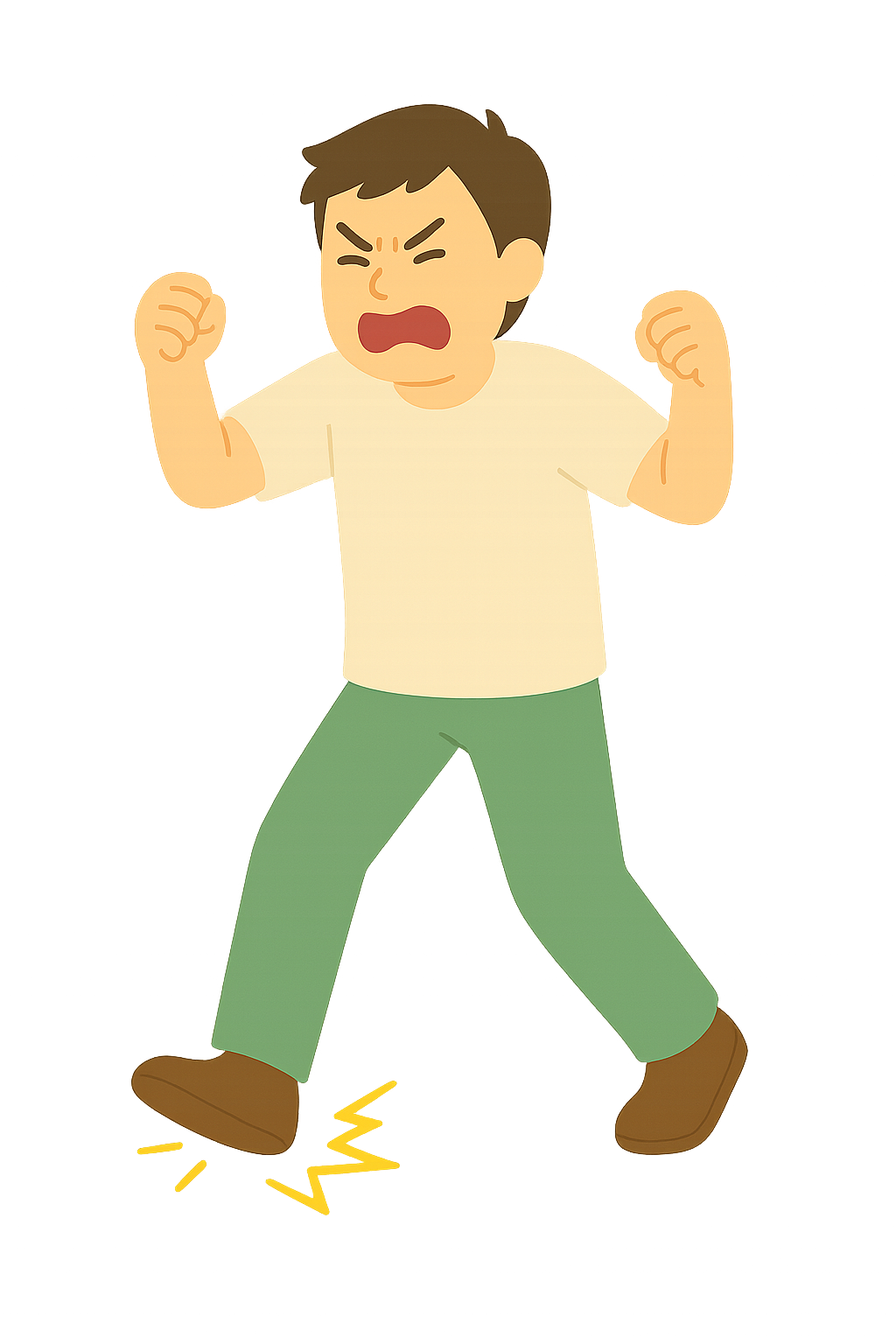 발을 구르는 모습