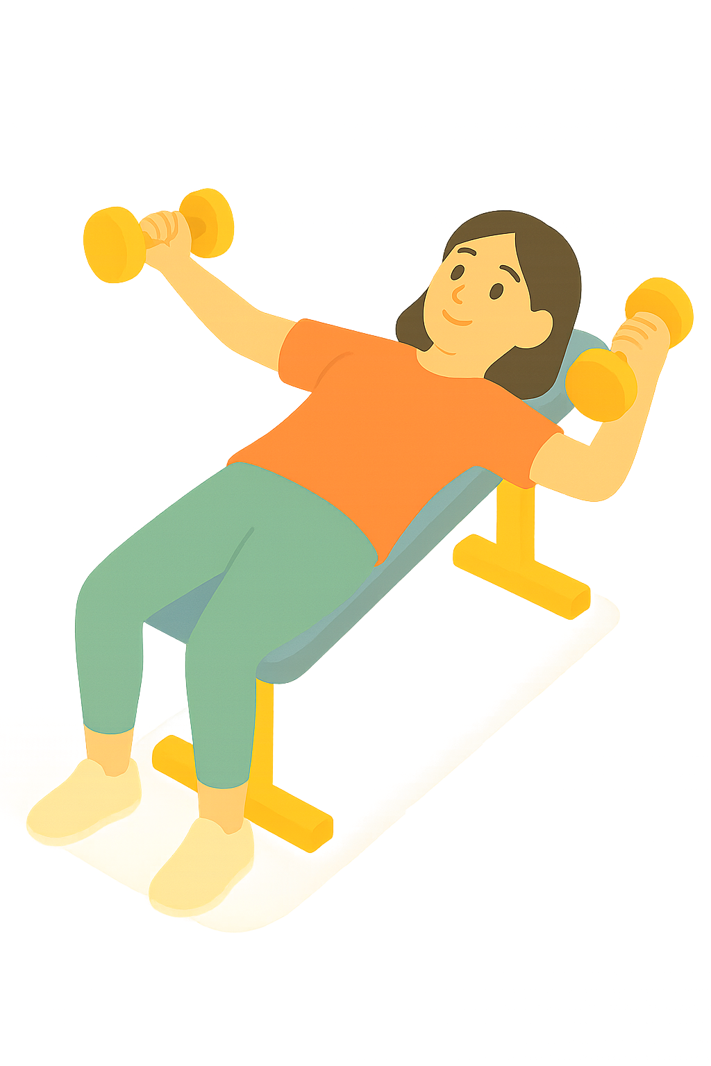 덤벨로 체스트플라이하는 모습