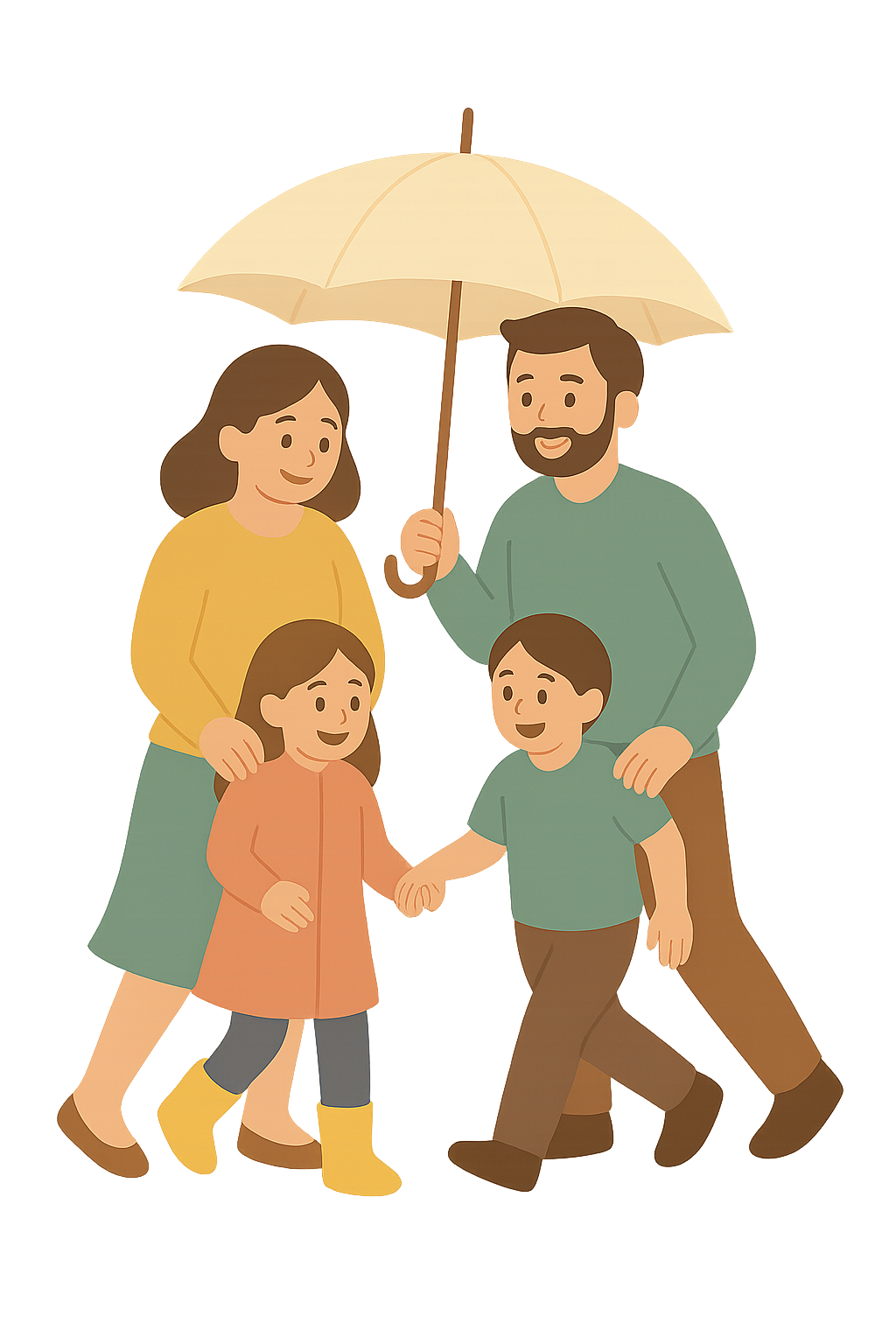 비오는날 우산쓰고 가는모습