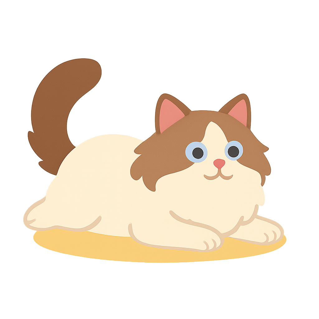 라가머핀이 배깔고 눕은모습