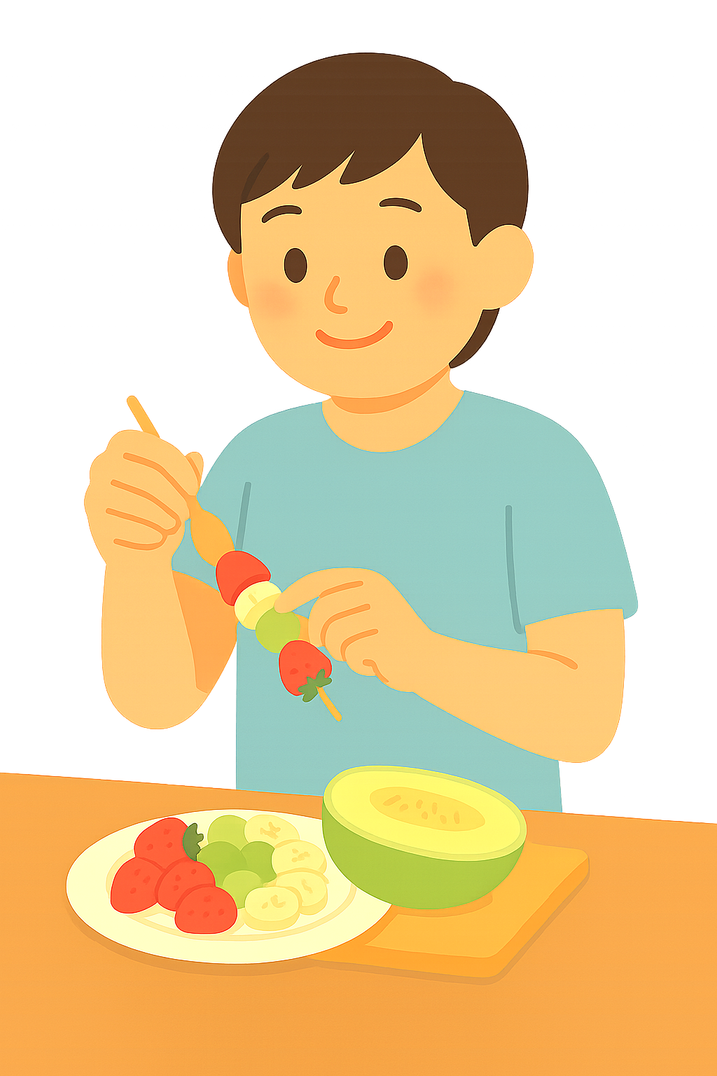 과일 탕후루 만드는 모습