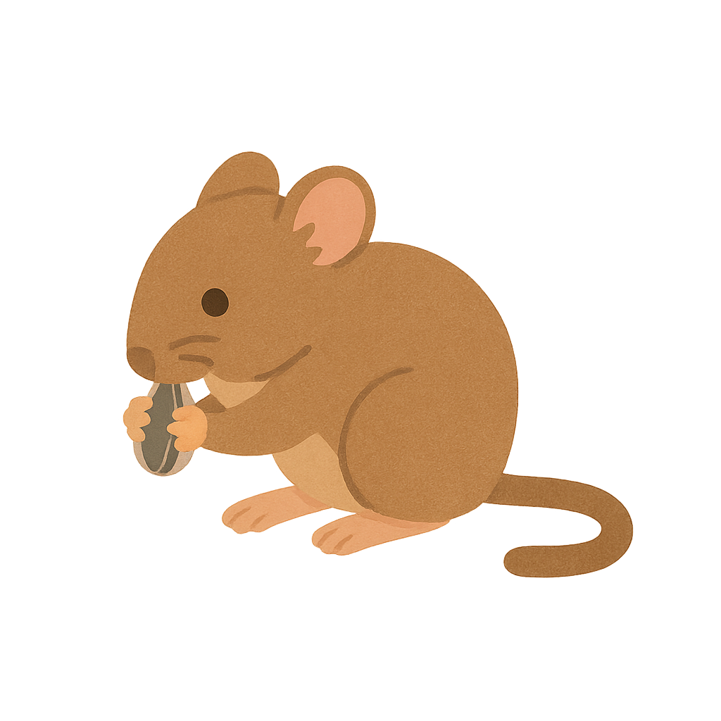 들쥐가 씨앗을 먹는모습