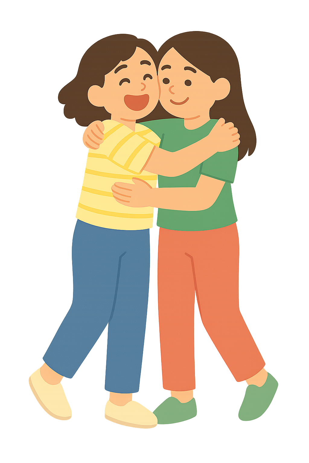 친구를 안아주는 모습