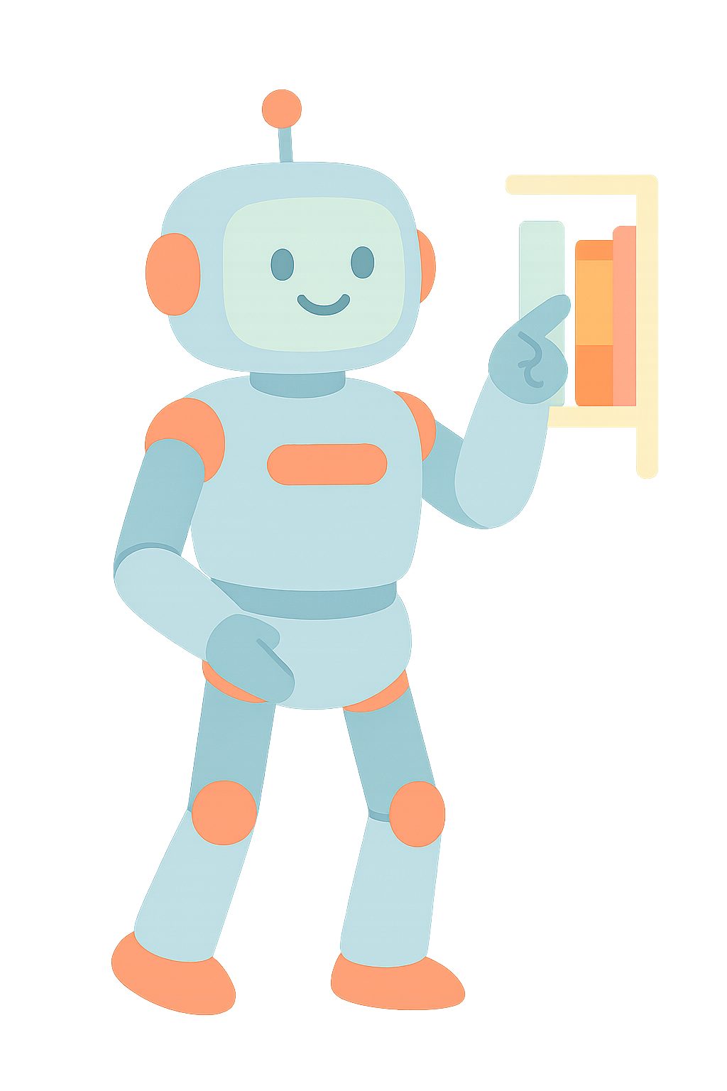 빗자루로 쓸고있는 로봇