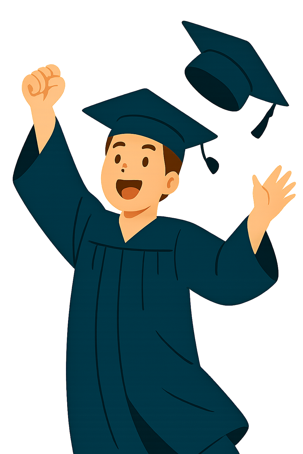 학사모던지며 환호하는모습