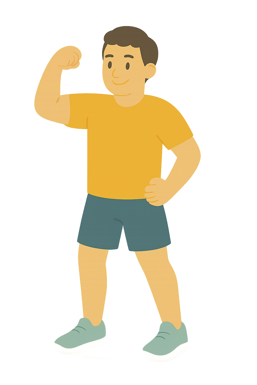 근육을 자랑하는모습