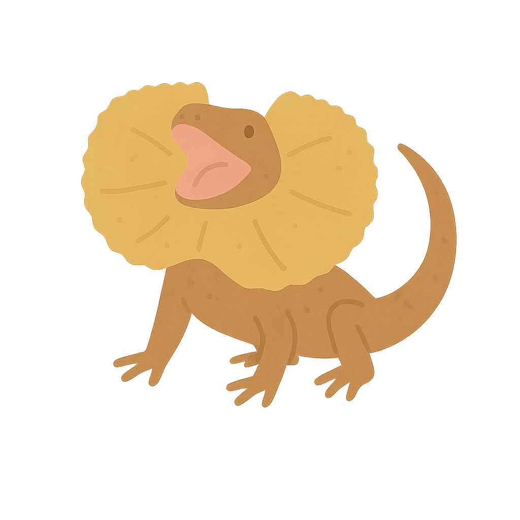 독도마뱀이 위협하는자세