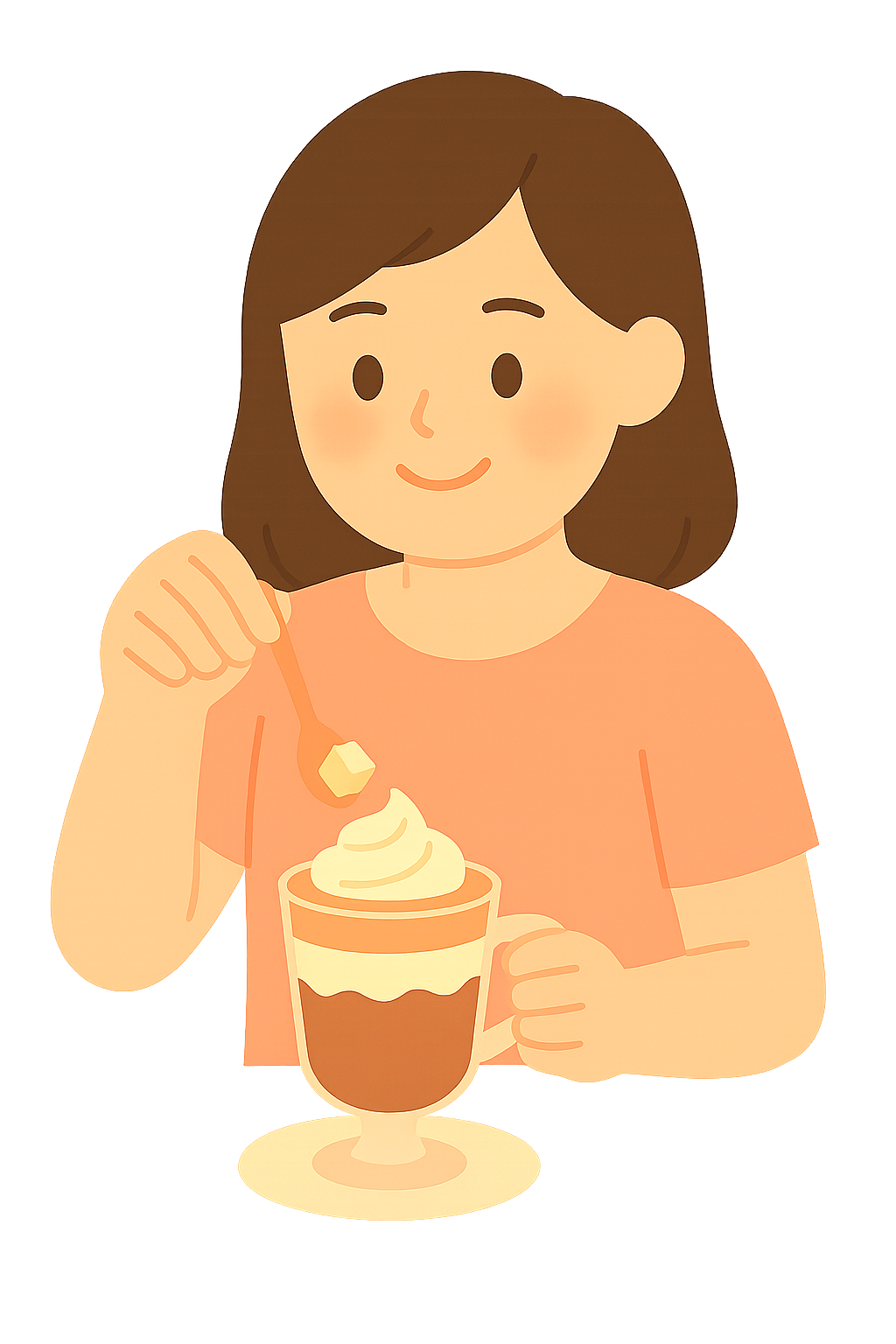 커피에 설탕넣는 모습