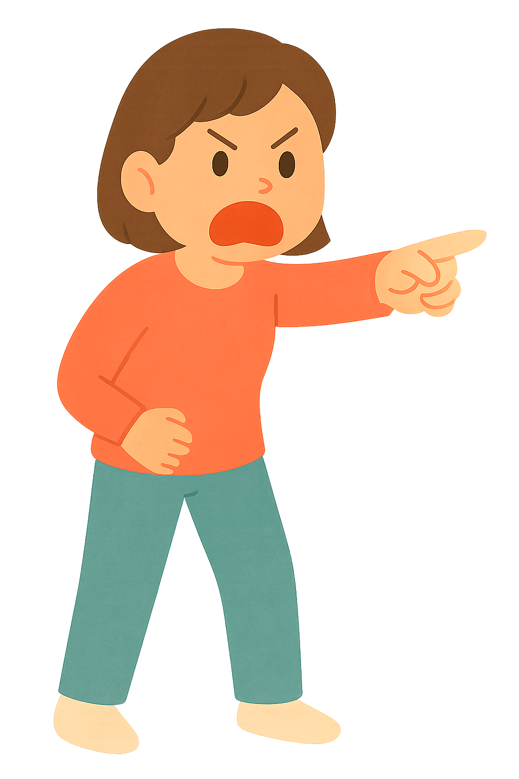 손가락으로 화내는 장면