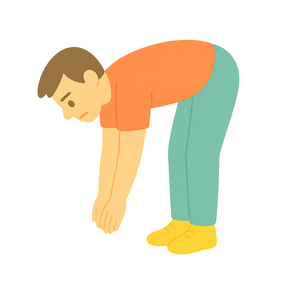 스트레칭하는 장면