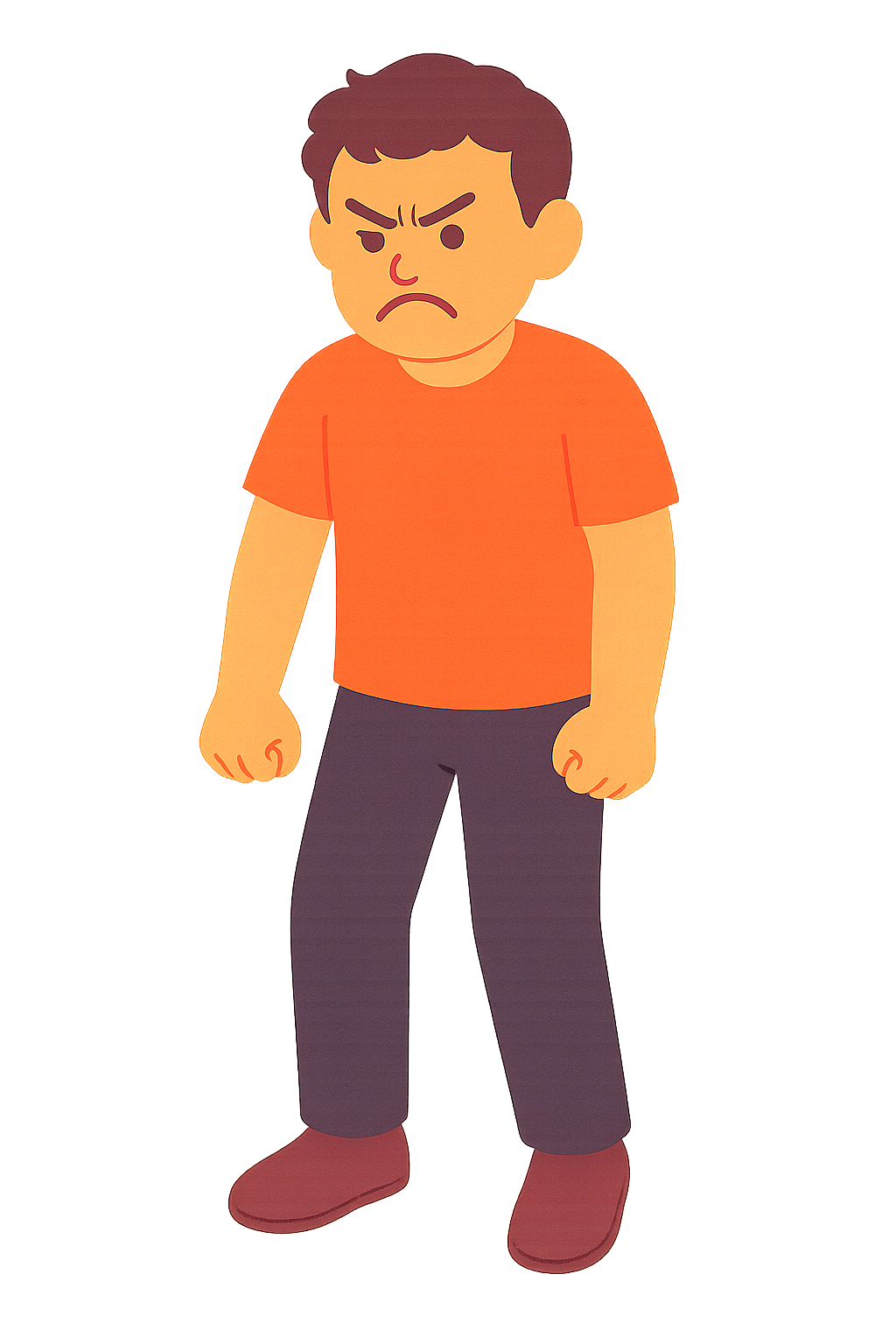 심하게 찡그리는 모습