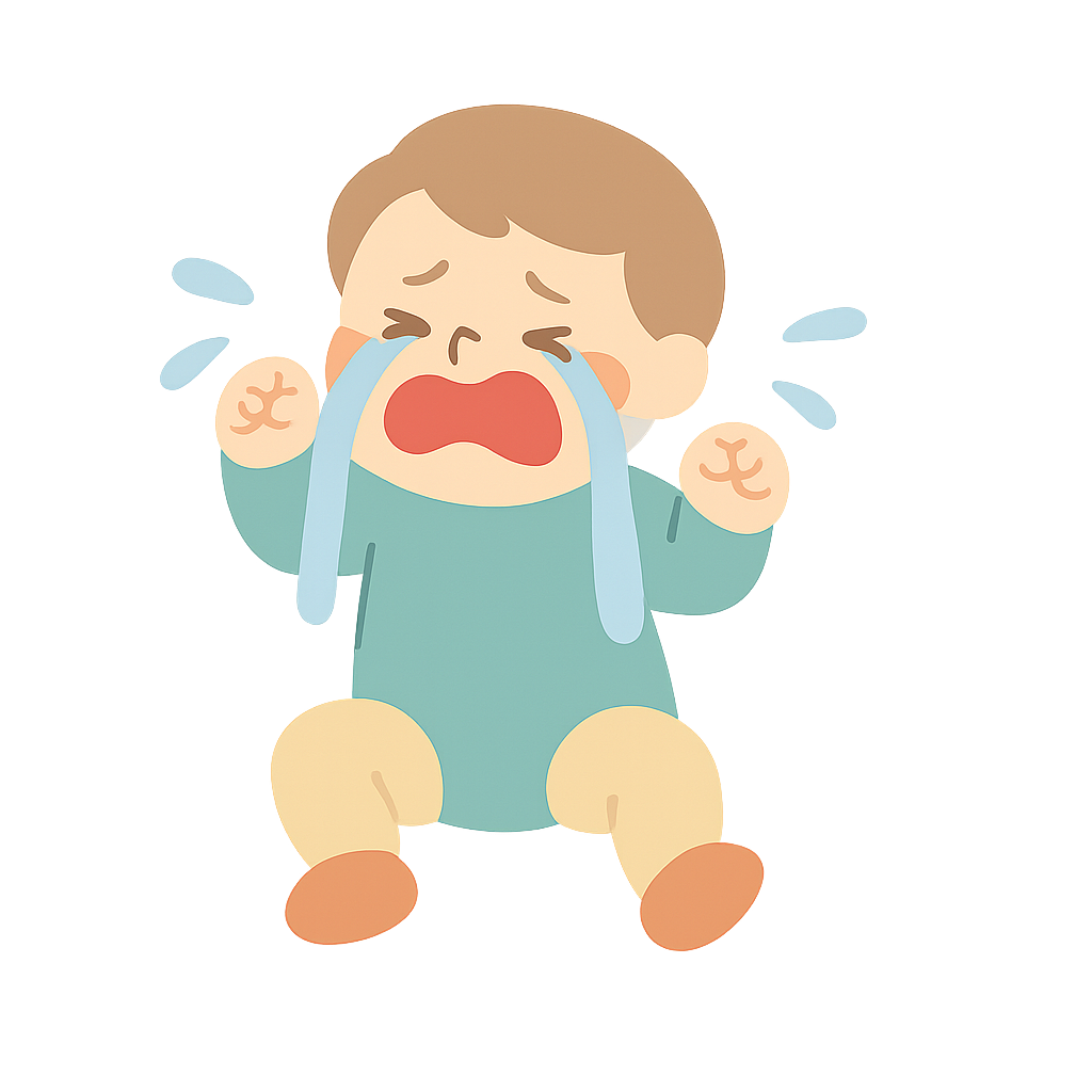 손발을 버둥대며 우는아이