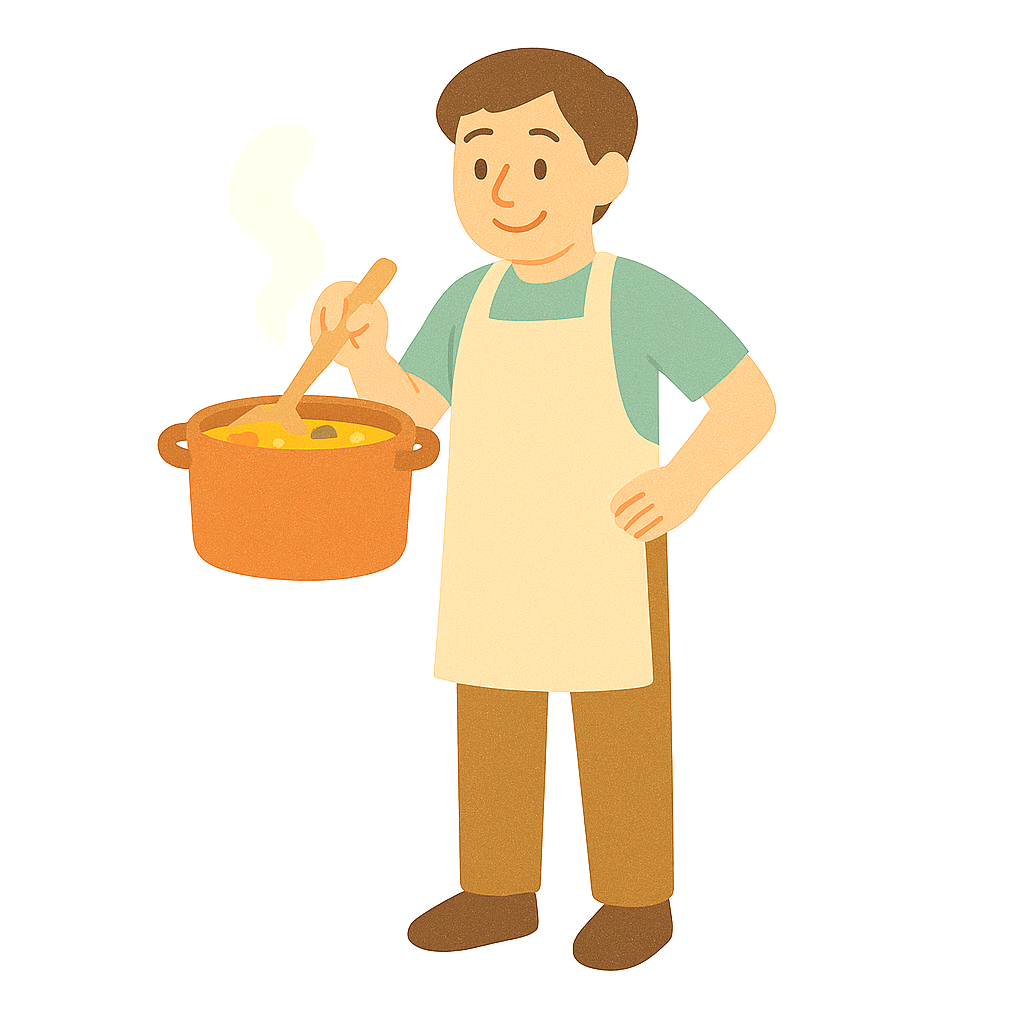 냄비에서 국끓이는 모습