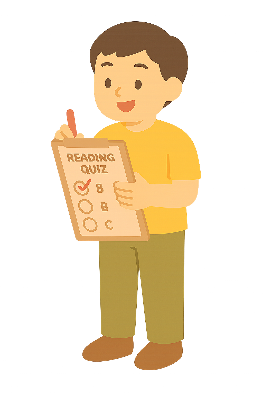 독서퀴즈에 참여하는 모습