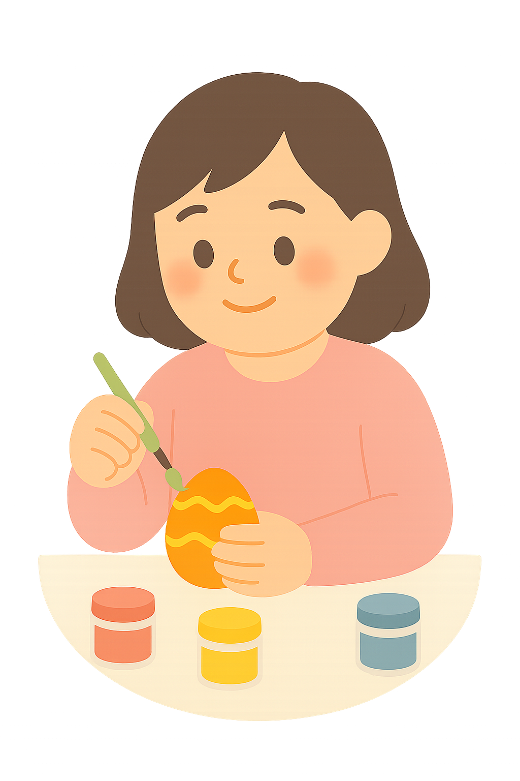 부활절 달걀꾸미는 모습