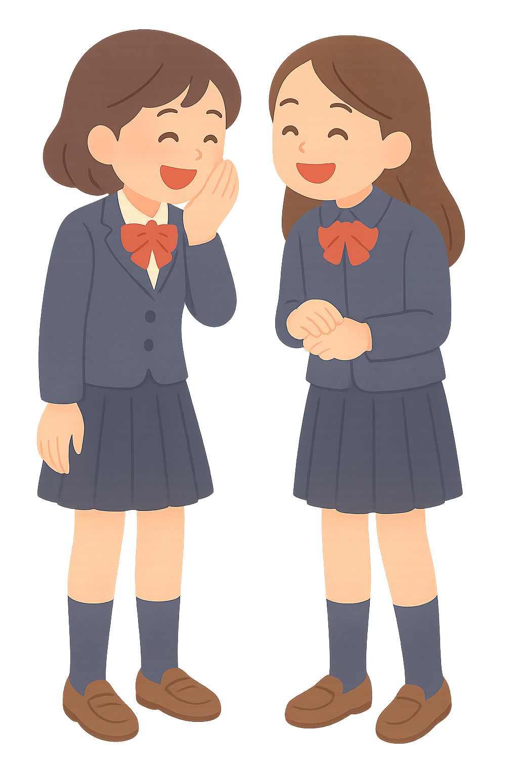 교실에서 친구와 이야기하는모습