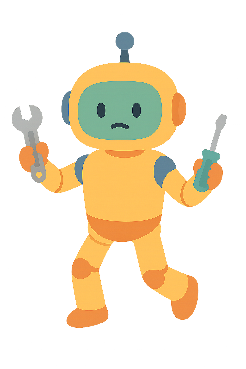 공구를 들고 있는 로봇