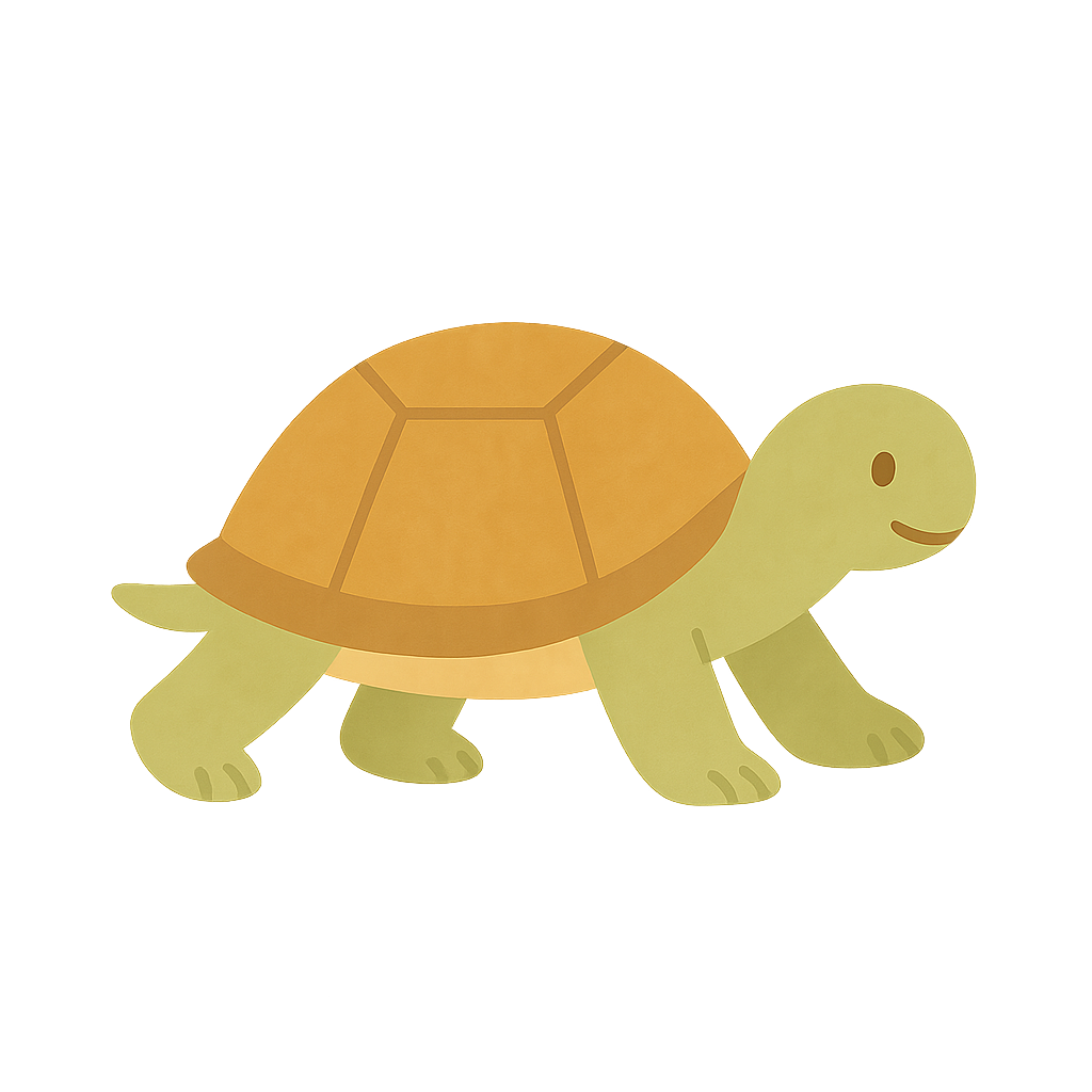 거북이가 기어가는 모습