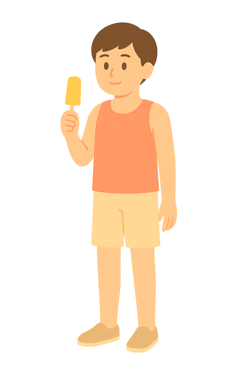 아이스크림을 들고있는 모습