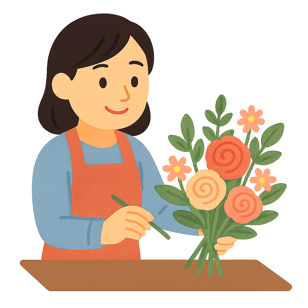 꽃꽃이 강의하는 모습