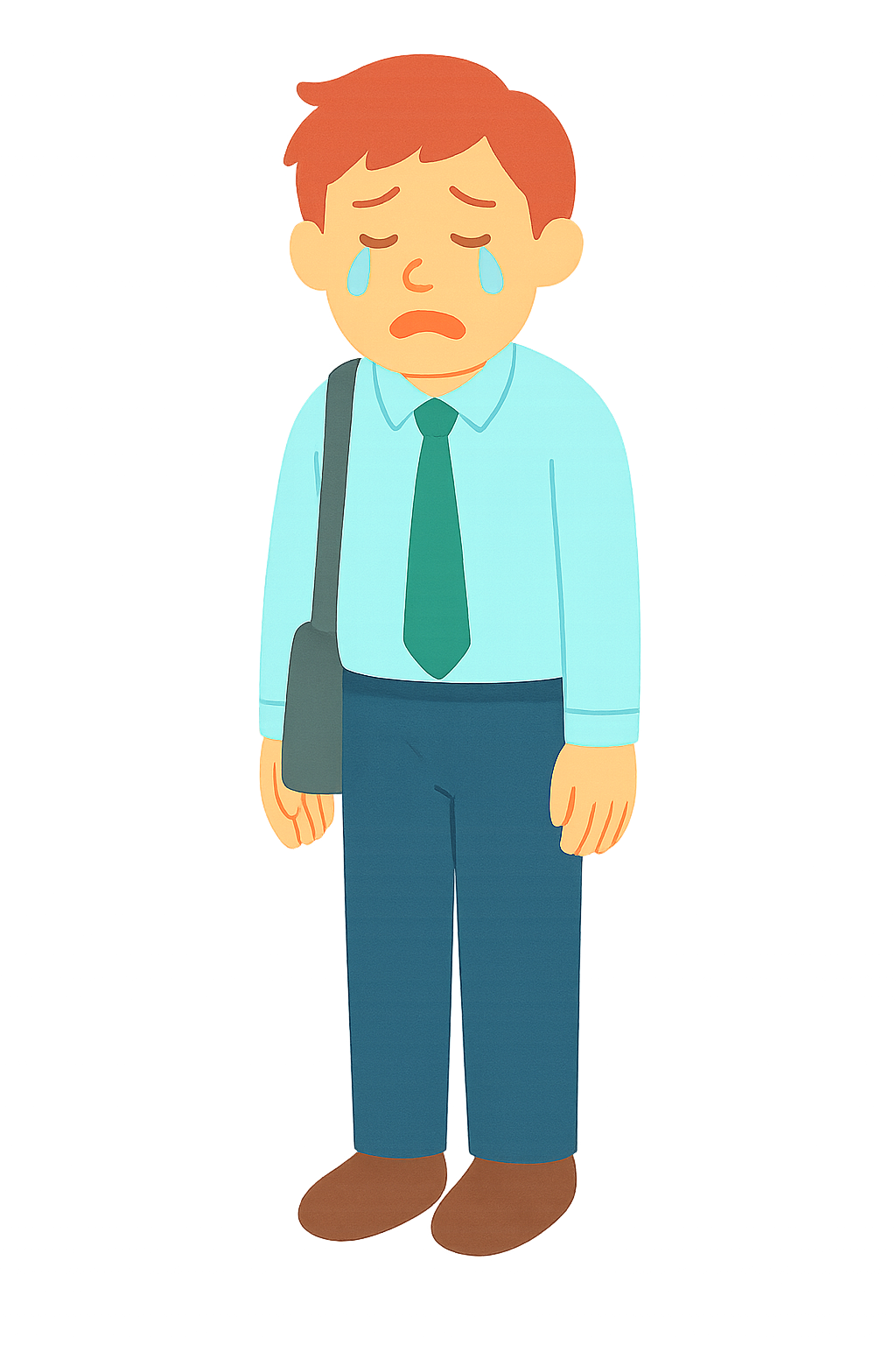 상사에게 혼나고 눈물 흘리는 모습