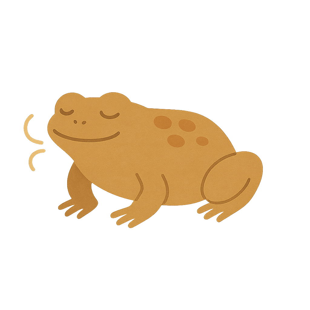 두꺼비가 눈감고 숨쉬는모습