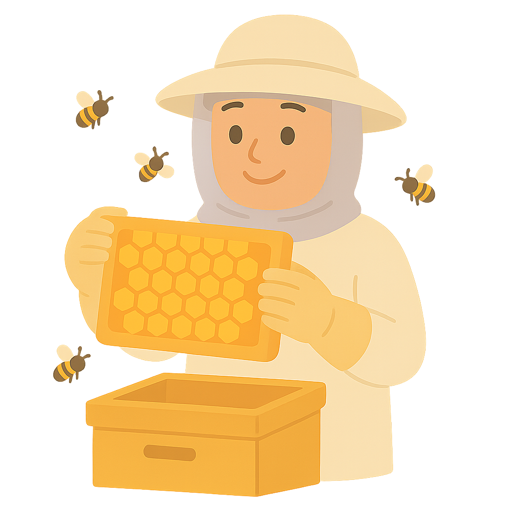 벌집을 살펴보는 양봉가