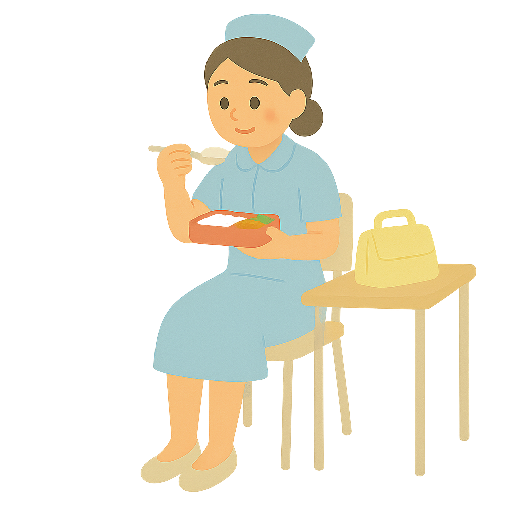 휴게실에서 도시락먹는모습