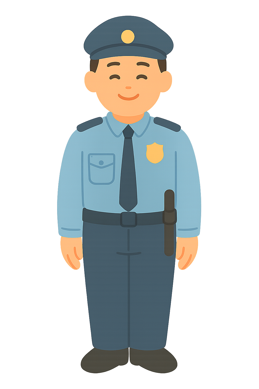 경찰봉을 허리에찬 경찰