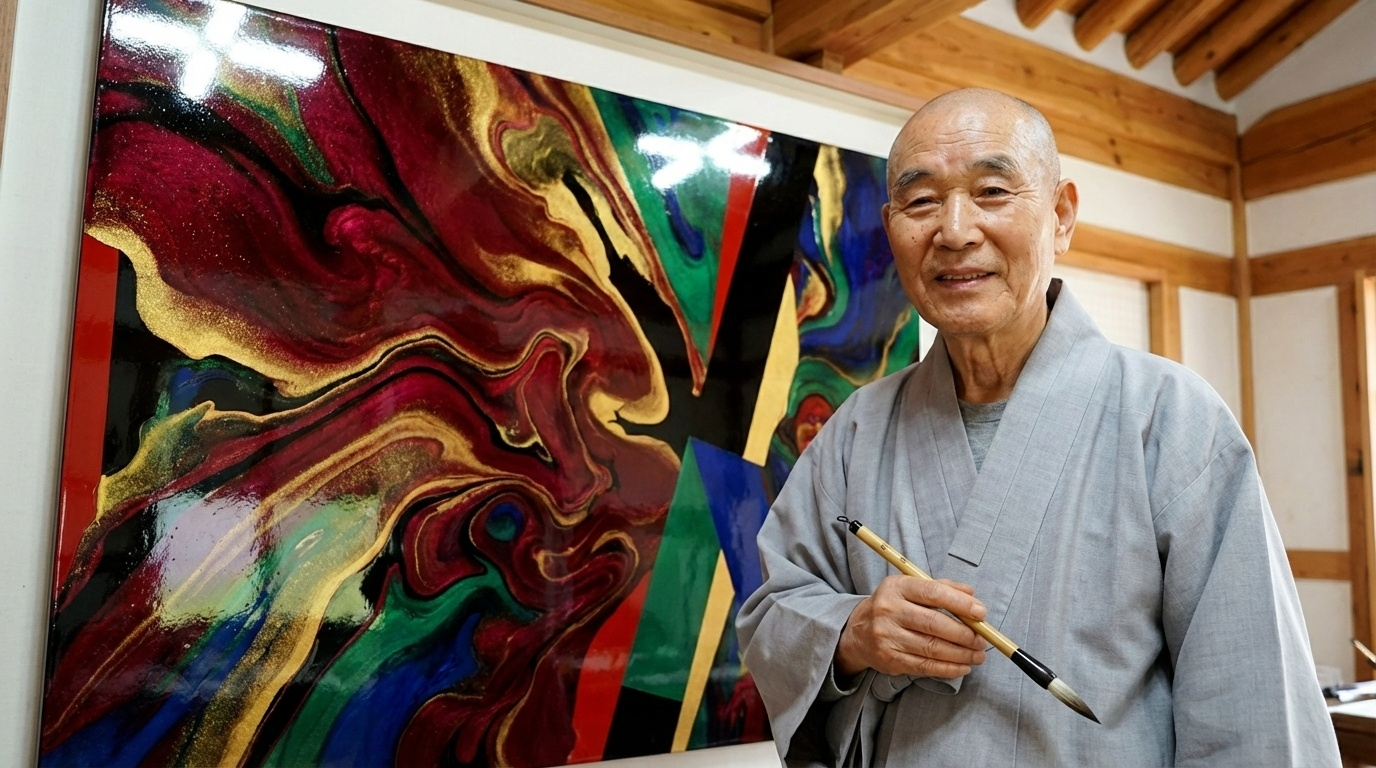 성파스님 “도 닦는 사람 전시 보고 한국 미술 분발하길”