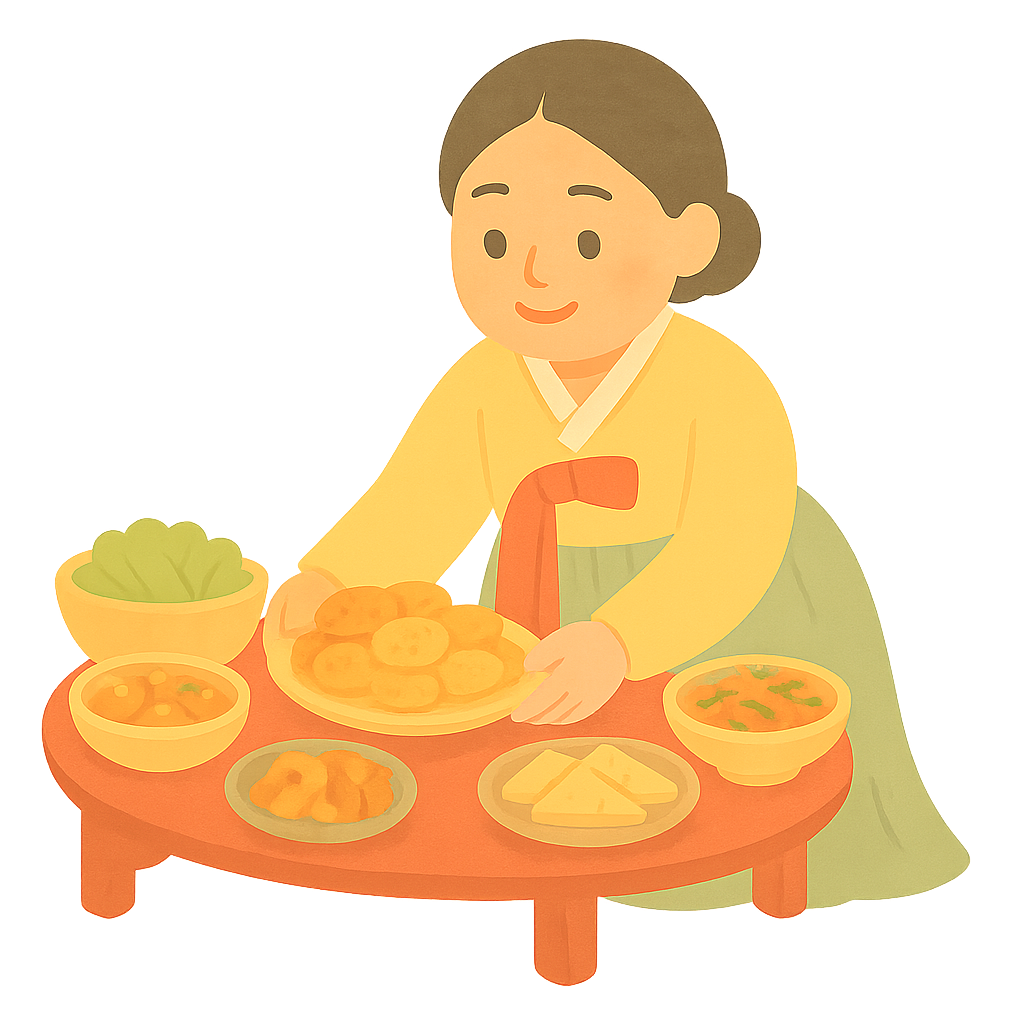 수라상을 준비하는 궁녀