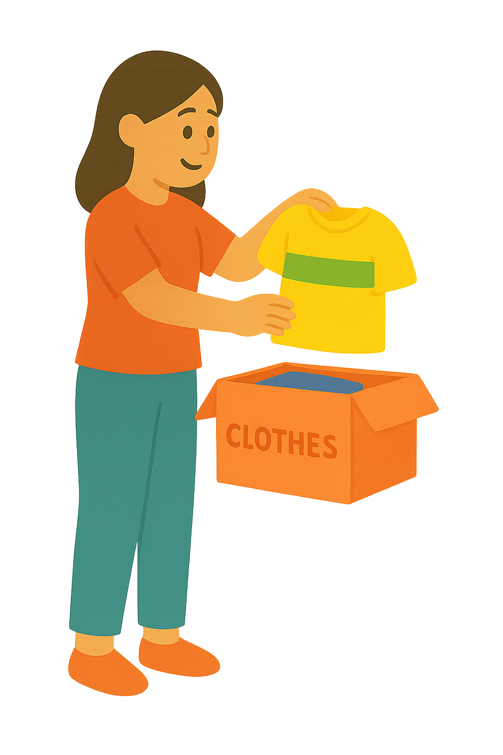 시즌 옷을 정리하는 장면