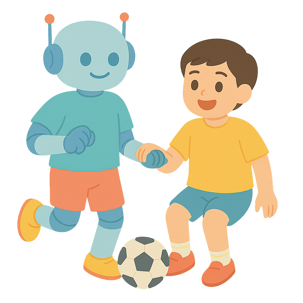 스포츠 연습을 같이하는 로봇