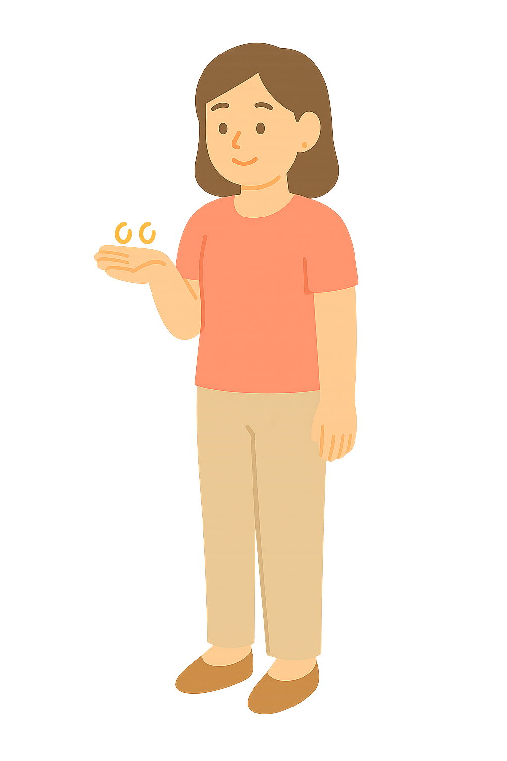 귀걸이를 손바닥 위에 올려둔 장면