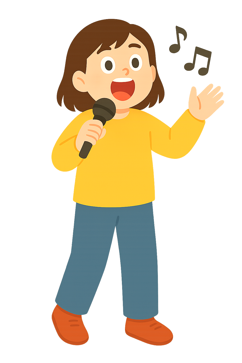 눈을 크게 뜨고 흥분해서 노래하는 사람