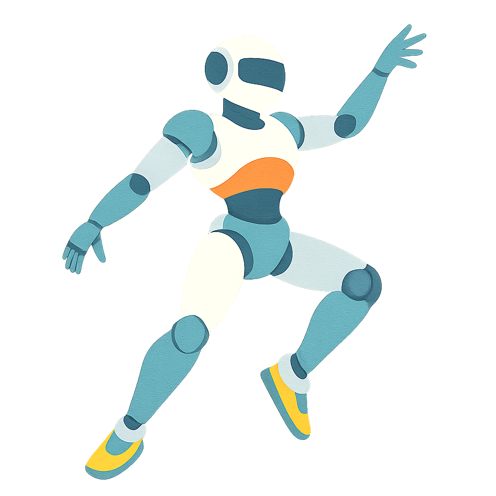 미래적인 스타일의 로봇댄서