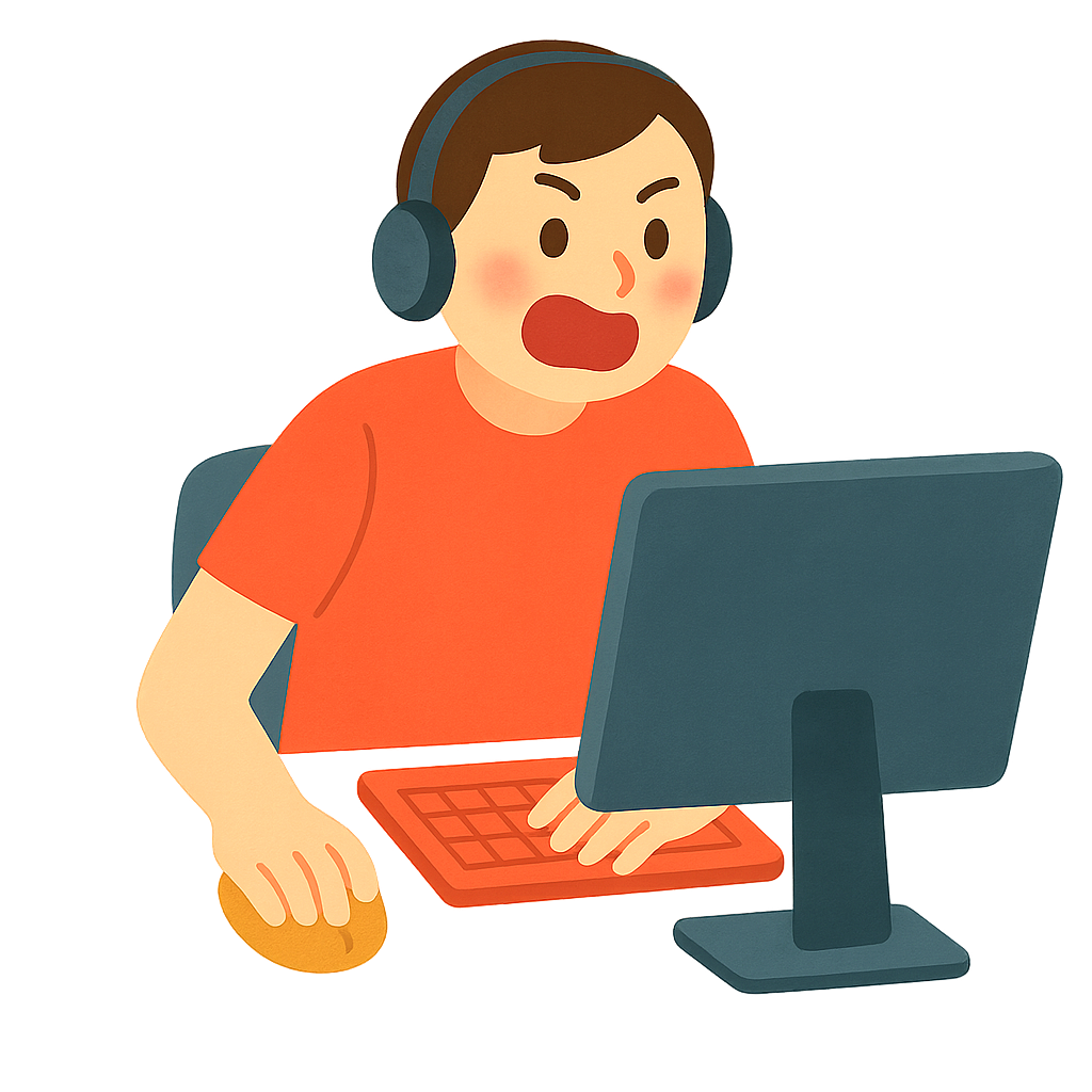 게임 플레이하며 리액션하는 게이ㅁ머