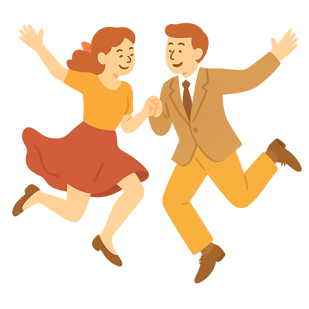 경쾌하게 스윙댄서커플