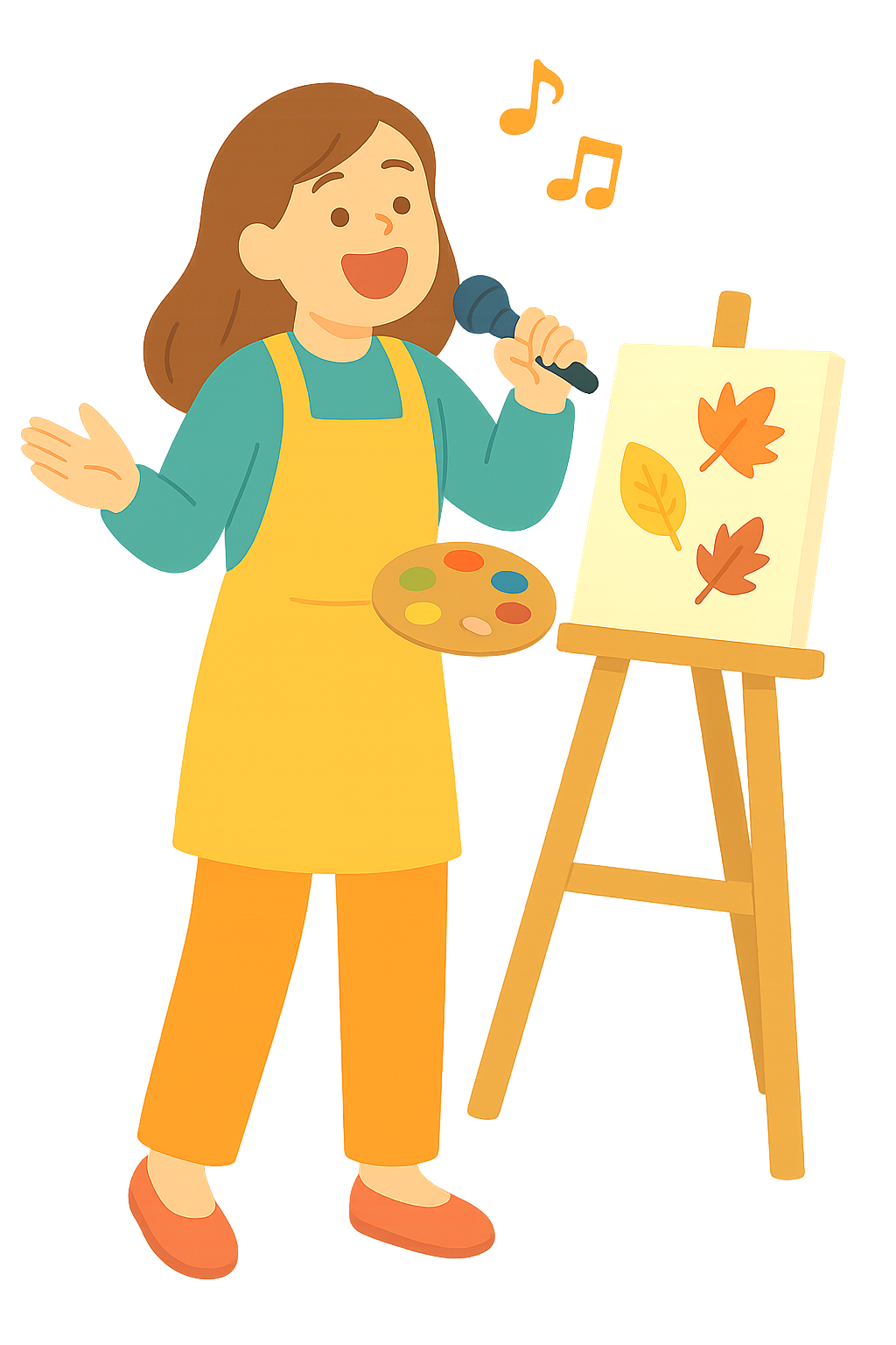 그림을 그리며 노래하는 사람