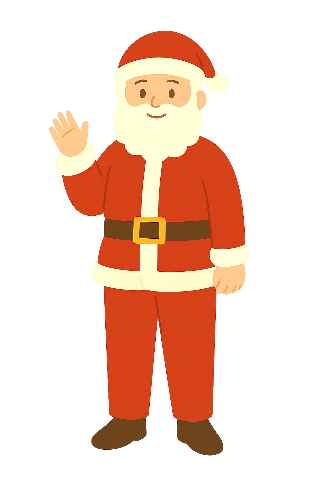 산타복장과 수염을 착용한 모습