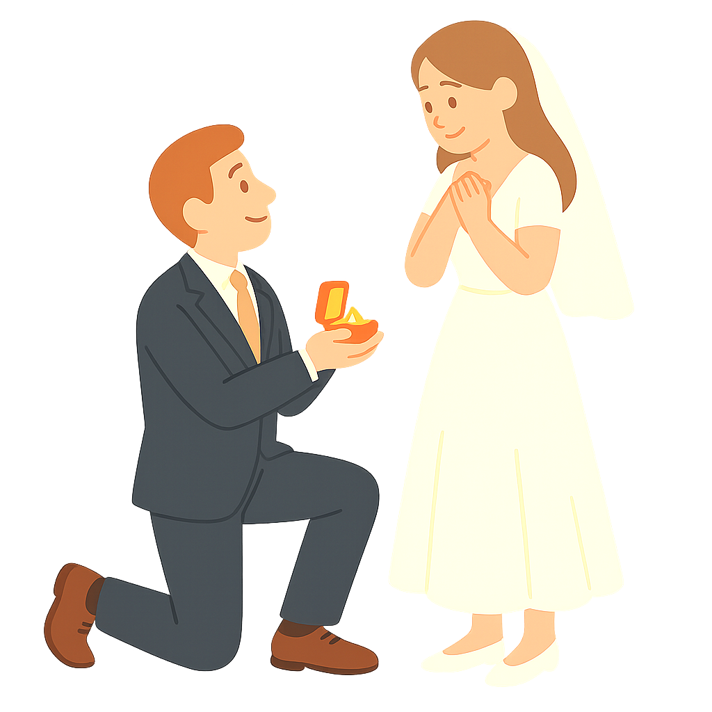 결혼식후 다시 프로포즈하는 신랑